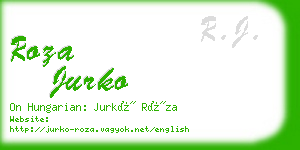 roza jurko business card